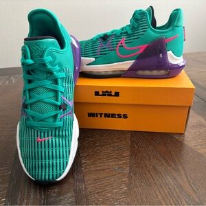 LeBron Witness VI Emerald Berry Basketball Shoes ;Men’s Size 10.5;New